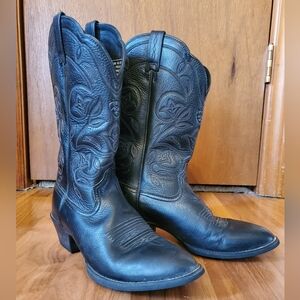Ariat Black Leather Cowboy Boots
